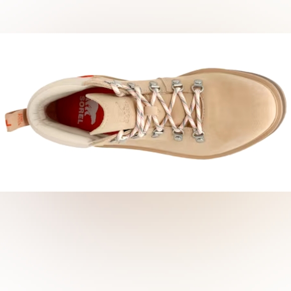 Sorel Hi-Line Hiker Boots Womens Size 5.5 NIB Tan Cream Orange - Picture 4 of 10